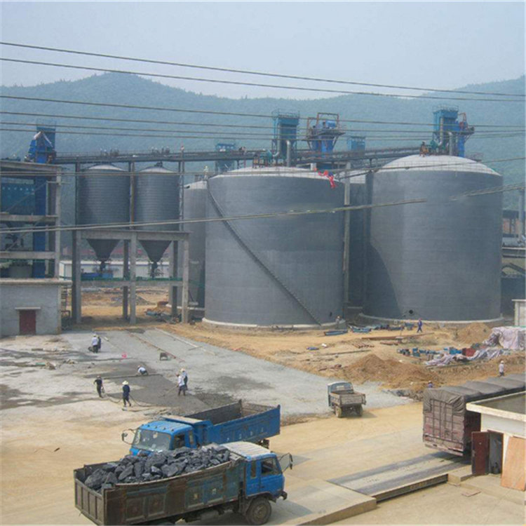 绥化水泥钢板仓2座3000吨青岛项目进入施工
